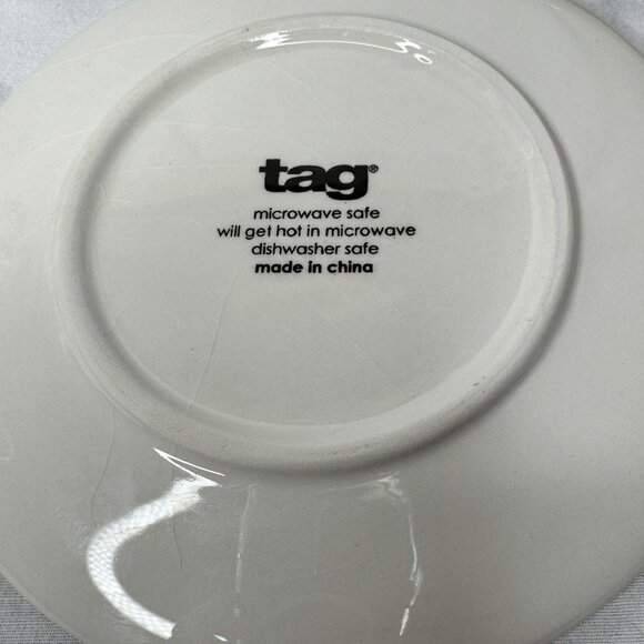 3 Tag Easter Ceramic Plates With Bunny Design & Polka Dot Accents 6.5" - Picture 5 of 9